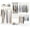 White, variant on 20'' - 96'' Closet System Wall Mounted, iSunirm Clothes Organizer System with 2 Wooden Drawers and 4 Hanging Rods, Wardrobe Closet System for Bedroom/Closet, 96"L x 16"W x 58"H, Black