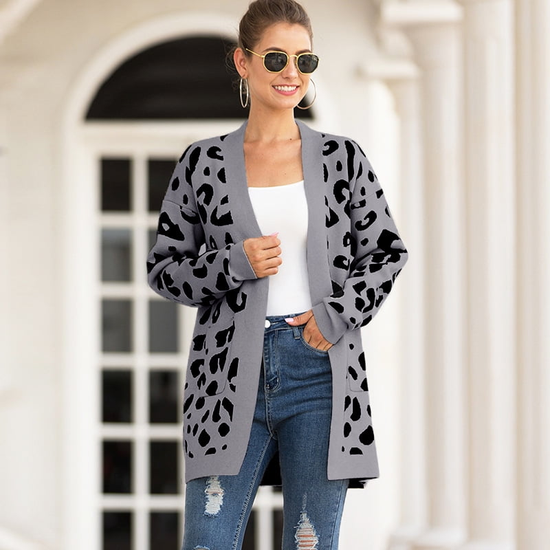 cheetah cardigan walmart