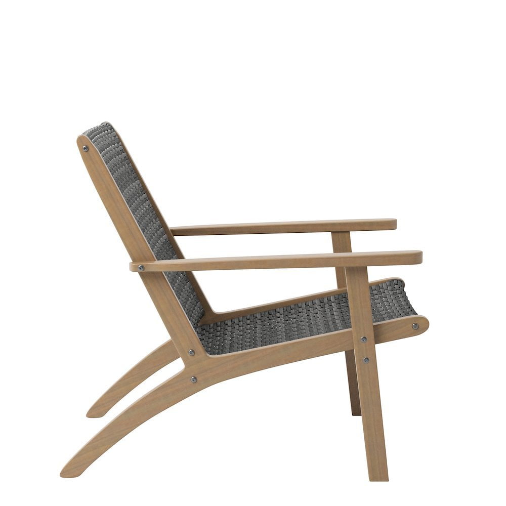 Outdoor Escape Gray Club Chairs Set of 2, Comfy Patio Chair for Outdoor Seating