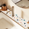thumbnail image 2 of Yayeee Faucet Mat for Kitchen Sink 14.7" Diatomite Long Splash Guard Pad, Beige Simple Shapes, 2 of 7