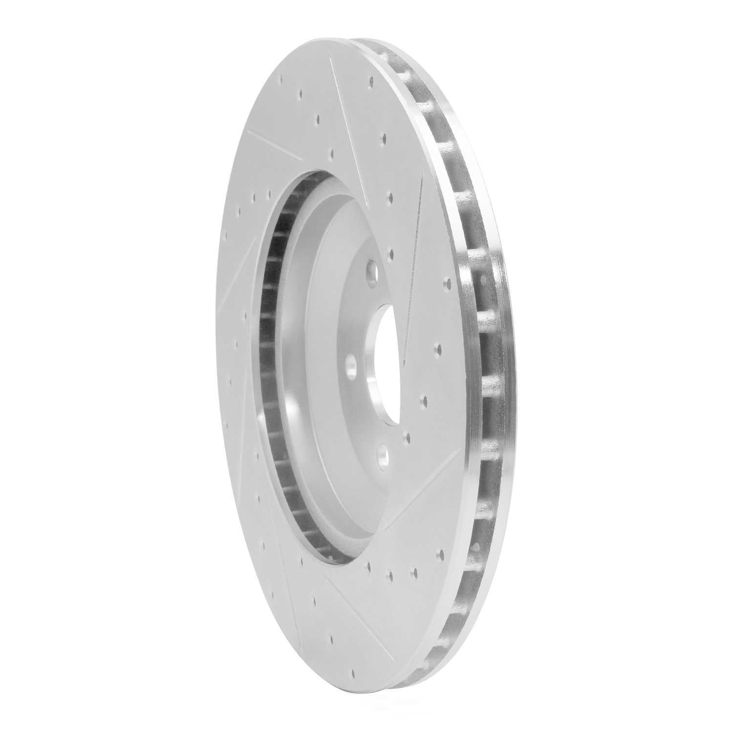 Dynamic Friction Company 631-63166L DFC Brake Rotor - Drilled And Slotted - Silver