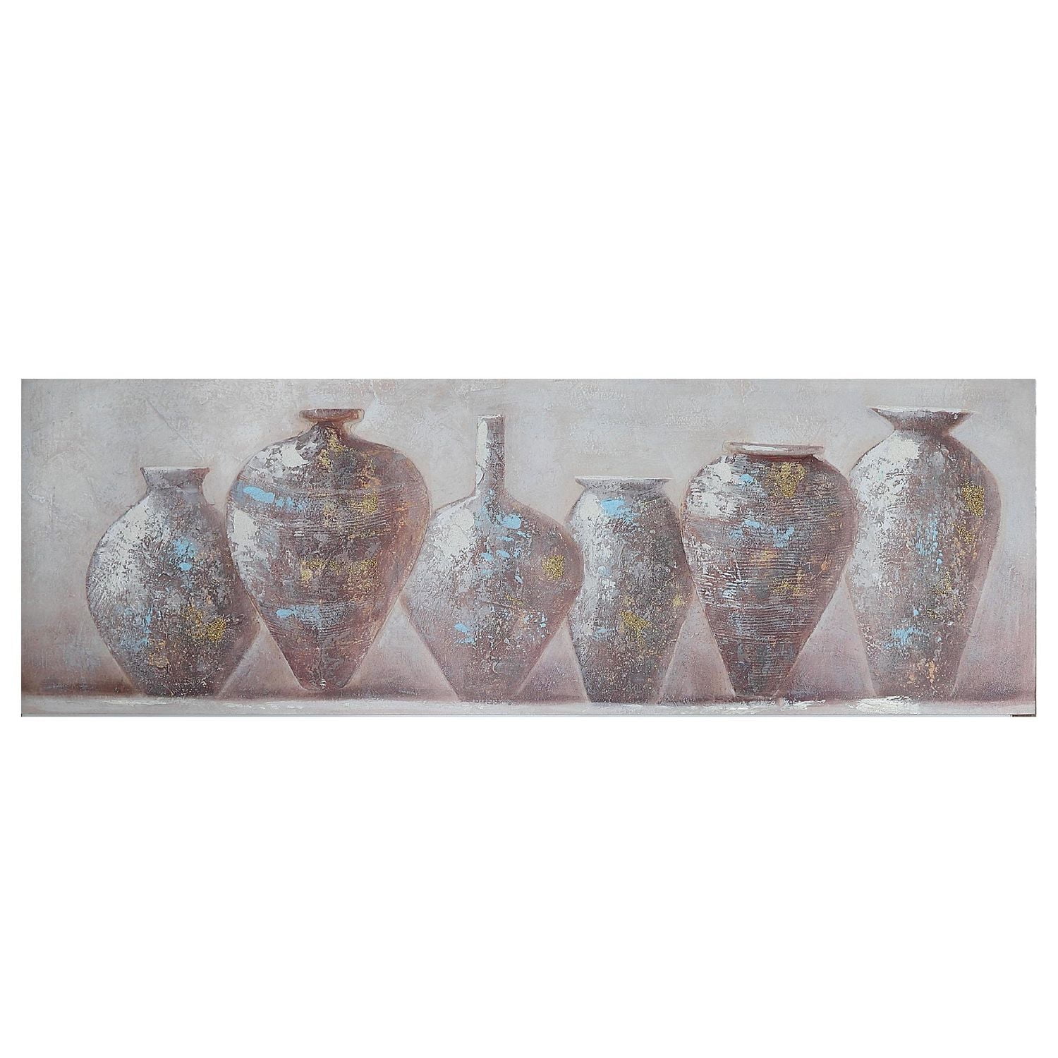 Hand Painted Canvas Wall Art (Clay Pottery) - Set of 2