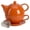 Orange, variant on Omniware 5 Piece Tea For One Teapot Set with An Infuser, White