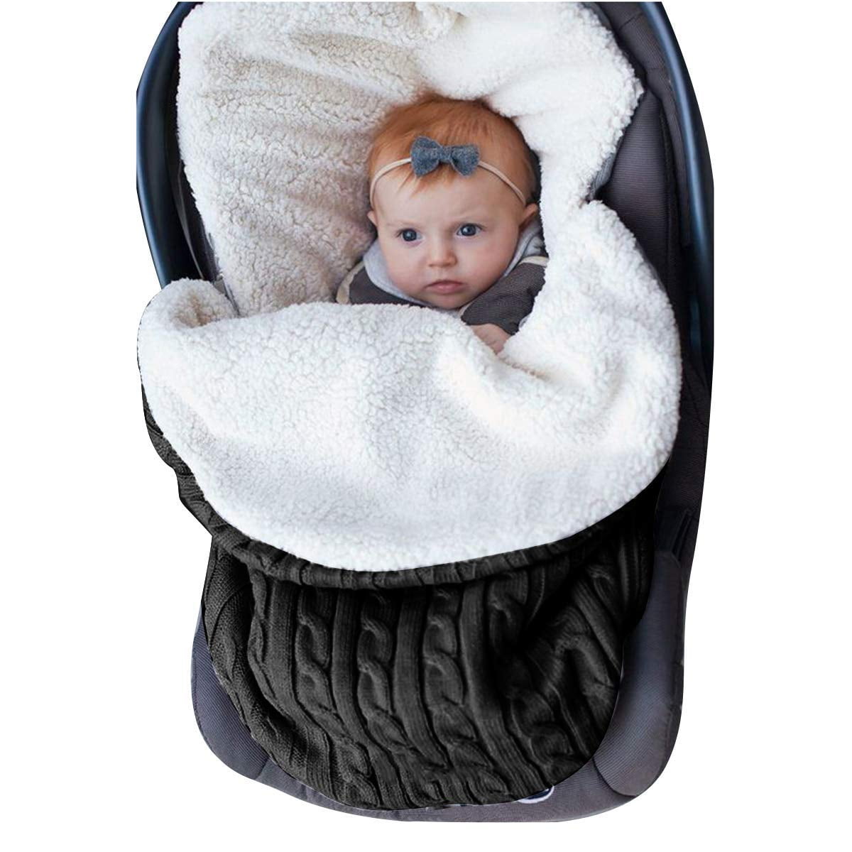 Luxury Swaddle Wrap Blanket Newborn Baby Infant Pram Polar Fleece Sleeping Bag 