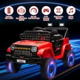 thumbnail image 7 of Garvee Kids Ride On Truck Car TR2311 with Remote Controller, LED Lights & Music, Age 3+, Red, 7 of 7