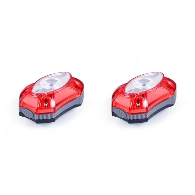 bedienty Tail Light Hard Light Red Lighting Sign Back Beacon Replacement Safety Warning Lamp Compact Lightweight for Bicycle 2Set