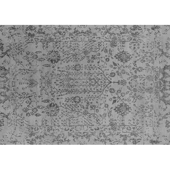 Ahgly Company Indoor Rectangle Oriental Gray Industrial Area Rugs, 4' x 6'