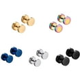 thumbnail image 1 of Unisex Stainless Steel Ear Stud Earring Titanium stud Punk Dumbbell High Polished Ear Piercing Punk Style, 1 of 7