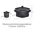 thumbnail image 2 of Olla de Cocción Lenta Hamilton Beach 7 Qt Programable Stay or Go con Tapa Hermética y Party Dipper 340W, 2 of 10