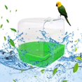 thumbnail image 3 of Bird Bath Box Parakeet Shower Caged Parrot Bathing Tub Accessory Bathing Tub Bathtub Shower Box Hanging Cage Decor 1pc, 3 of 8