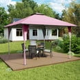 thumbnail image 3 of Costway 13 X 13 FT Pop up Gazebo Outdoor Canopy Tent with Portable Carrying Bag 8 Stakes Pink, 3 of 10