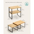 thumbnail image 2 of Cabinet Organizer Shelf, Set of 2 Kitchen Counter Shelves, Kitchen Storage, Spice Rack, Stackable, Expandable, Metal and Engineered Wood, Ink Black and Heather Greige UKCS020X02, 2 of 14