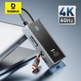thumbnail image 2 of Adaptador Baseus USB C HUB 4K 60Hz Tipo C a HDMI RJ45 PD 100W para Macbook iPad Pro Air M2 M1 Sumsang PC Accesorios HUB USB 3.0, 2 of 5