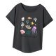 thumbnail image 2 of Camisetas de manga corta para mujer, ropa cómoda de dibujos animados, camisetas con estilo, ropa de calle XL, 2 of 8