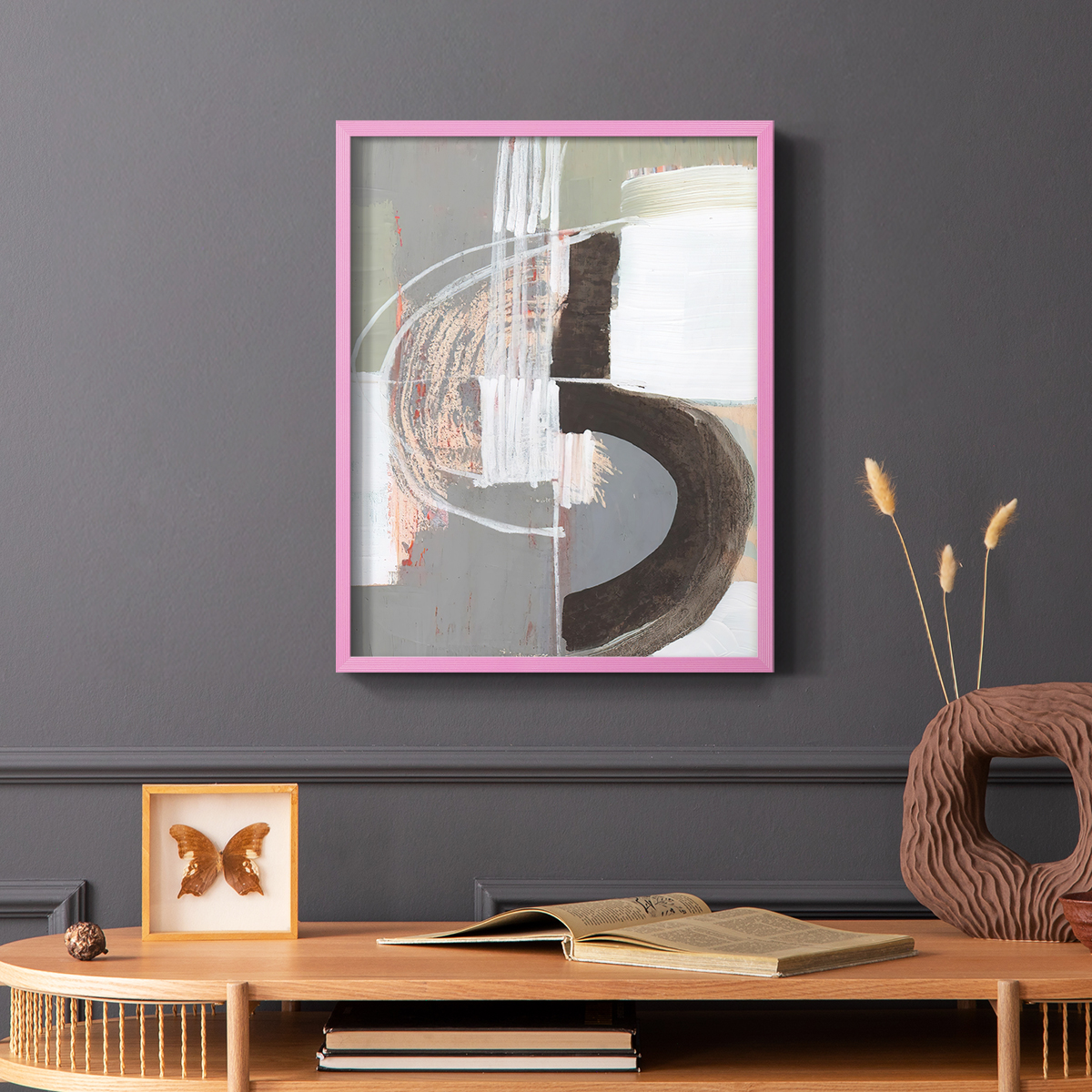 Arching Neutrals III in Paper Solid Wood 11 x 14 Framed Print