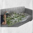 thumbnail image 6 of Woodland Soft Flannel Fleece Throw Blanket, Birch Trees in the Forest Summertime Wildlife Nature Outdoors Themed Picture, Cozy Plush for Indoor and Outdoor Use, 50" x 70", White Green, by Ambesonne, 6 of 6