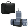 thumbnail image 5 of Large Hanging Travel Toiletry Bag Dopp Kit with Hook Cosmetic Makeup Organizer with Brush Holder Water-Resistant Bathroom for Women Men, Black, 5 of 8