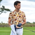 thumbnail image 3 of Honeii turkey hat Pumpkin Print Polo Shirt, A Classic Short-Sleeved, Button-Down Golf Shirt for Men,Mens Polo Shirts Short Sleeve-XX-Large, 3 of 6