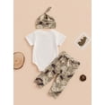 thumbnail image 4 of Hirigin Western Newborn Baby Boys Cowboy Outfits Boots/Hat Print Bodysuit+Long Leggings+Cap 3Pcs Summer Clothes Set, 4 of 8