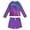 Purple, variant on lnmuld Girls Scale Print 2 Piece Swimsuit Set - V Neck & Flutter Sleeves for Beach Pool Summer Wear Color:Purple,Size:7-8 Years