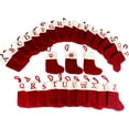 thumbnail image 4 of Christmas Stockings with Initials, 7Inches Embroidered Letter Snowflake Pattern Knit Red Christmas Stocking for Family Holiday Xmas Tree Fireplace Decorations, 4 of 8