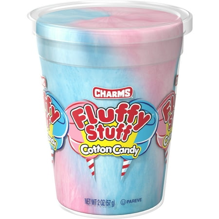 Fluffy Stuff Cotton Candy Assorted Flavor 2 oz. Tub. Peanut Free, Gluten Free