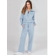 thumbnail image 2 of Conjunto de chándal de 2 piezas para mujer, otoño de 2023, sudadera holgada con media cremallera y pantalón de chándal de pierna ancha, conjunto de chándal para estar en casa., 2 of 5