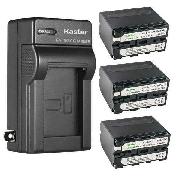 Kastar 3-Pack Battery and AC Wall Charger Replacement for Sony MVC-CD1000 MVC-CD400 MVC-CHF81 MVC-CKF81 MVC-FD100 MVC-FD200 MVC-FD5 MVC-FD51 MVC-FD7, Blackmagic Design Pocket Cinema Camera 6K Pro