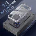 thumbnail image 4 of Four Corner Anti Falling Card Slot Bag Transparent Phone Case For iPhone 13 12 11 14 ProMax XR X XS 7 8 15 Plus HD Acrylic Cover, 4 of 5