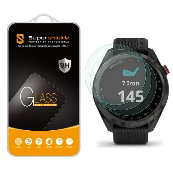 [3-Pack] Supershieldz for Garmin Approach S42 Tempered Glass Screen Protector, Anti-Scratch, Anti-Fingerprint, Bubble Free
