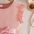 thumbnail image 4 of Larisalt Kids Girls Elegant Dress for Summer Ribbed Ruffle Butterfly Print Dresses Toddler Baby Girl Party Dress, 4 of 6