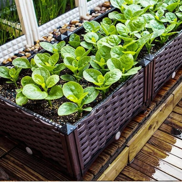 Plastic Square Raised Garden Bed Kit Plastic Planter