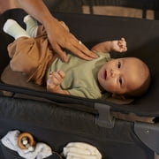 Monbebe Play Yard – Full-Size Rocking Bassinet, Removable Changer & Toy Bar – Castle Point