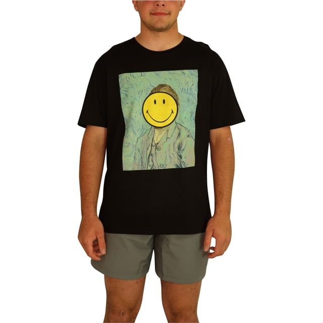 Camiseta Gráfica Elevenparis Van Gogh Smiley Negra S