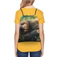 thumbnail image 4 of Sigee Daisy Sleeping Sloth for Drawstring Zipper Backpack ,Waterproof, Durable, Lightweight Gym Bag for Sports, 4 of 5