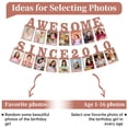 thumbnail image 2 of Pre-strung Awesome Since 2010 Photo Banner Birthday Decorations for Girls Women- Pink Rose Gold Glitter Sweet 16th Birthday and Anniversary Decorations Party Supplies, 2 of 6