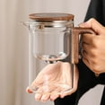 thumbnail image 4 of Tetera casera de alta calidad con un clic, separación de agua y té, colador de té de acero inoxidable, tetera con filtro para oficina, 4 of 5