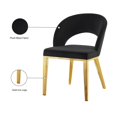 thumbnail image 4 of Meridian Furniture Roberto Black Velvet Dining Chair, 4 of 7