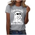 thumbnail image 3 of iTNHFP Hauts Grande Taille pour Femmes T-Shirt Décontracté à Manches Courtes Col Rond Confortable et Élégant, 3 of 4