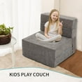 thumbnail image 5 of FICISOG Folding Sofa Bed Floor Mattress for Kids, 3in1 Folding Mattress Kid Fold Up Sofa Futon Folding Chair Bed, Child Foldable Mattress Floor Bed Folding Couch Trifold Mattress for Playroom, 5 of 7