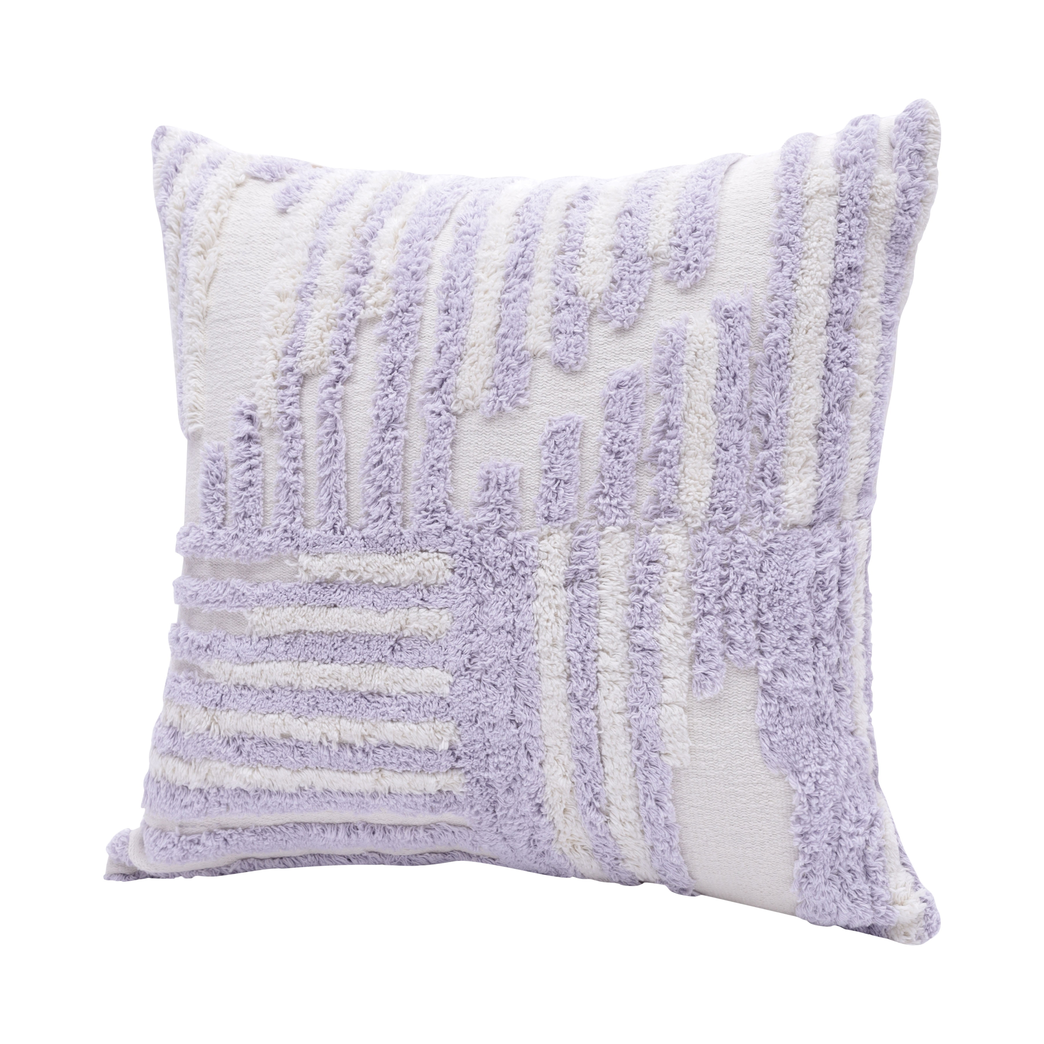 Harlow Hill Stacy Garcia 22" x 22" Lilac/White Geometric Cotton Adult Decorative Throw Pillow Cover