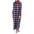thumbnail image 5 of Metropolitan Womens Long Sleeve Flannel Nightgown Zippered Housecoats for Women - Raspberry, 1X, 5 of 7