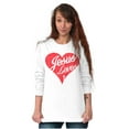 thumbnail image 4 of Jesus Christ Love Christian God Cross Women's Long Sleeve T Shirt Brisco Brands S, 4 of 6