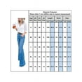 thumbnail image 2 of KVMeteor Womens Jeans Denim Flared Pants Wide Leg Trousers, 2 of 4