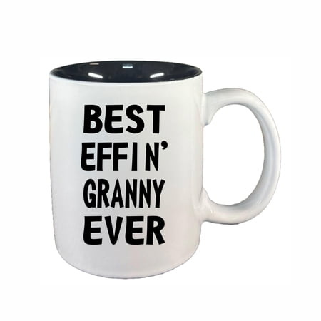 Granny Coffee Mugs, Best Effin Granny Ever 11oz Ceramic Coffee Cup Teacup with Handle, Funny Birthday Gifts