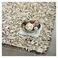 thumbnail image 4 of SAFAVIEH Mariam Leather Shag Area Rug, White, 8' x 10', 4 of 5