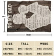 thumbnail image 4 of to My Dad Blanket for Dad Birthday Present for Daddy Husband Men Healing Throw from Son Printed Snuggle Living Room Decor 60"x80", 4 of 6