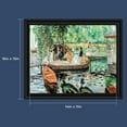 thumbnail image 2 of La Grenouillere, The Frog Pond by Pierre-Auguste Renoir Framed Wall Art Print, Impressionist Art Print, 11x14, 2403B, 2 of 7