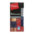 thumbnail image 2 of Hanes Men's Value Stretch Boxer Brief Underwear, Assorted, 3-Pack, 2 of 7