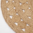 thumbnail image 6 of Jaipur Art And Craft Natural Beige Round Jute Rug Indian Handmade Area Rug Bohemian Style Braided Carpet (6x6 Sq Feet), 6 of 6